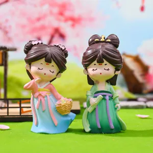 Chinese style cute ancient figurine resin desktop decoration creative gift ornament home decor