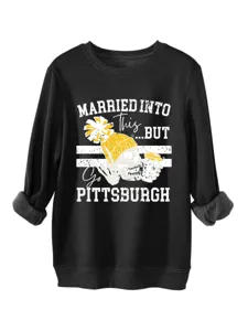 Women Casual Fleece Sweatshirt Long Sleeve Skeleton Graphic Pullover Winter Top!