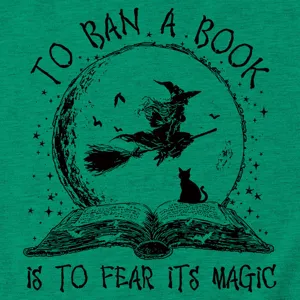 Women's Halloween witch book graphic green round neck short sleeve casual t-shirt top