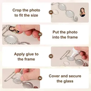 DIY photo brooch pin tray blank bezel setting memory keepsake handmade crafting accessory