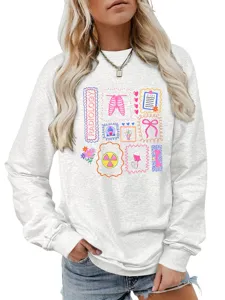 Women's radiology x-ray long sleeve sweatshirt casual autumn fashion graphic pullover top