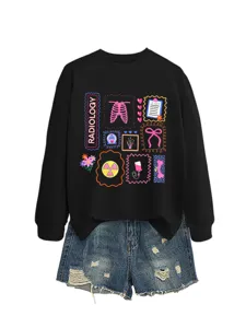 Radiology X-Ray long sleeve sweatshirt for women, casual autumn winter crewneck pullover top.