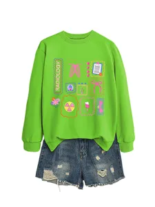 Radiology X-Ray Print Women Long Sleeve Sweatshirt Casual Pullover Tops Fashion Style