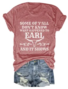 Women casual graphic short sleeve t-shirt detail, stylish slogan print top for daily wear.