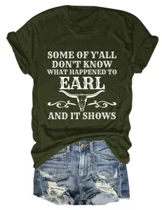 Graphic print short sleeve t-shirt front letter pattern and skull detail close-up.