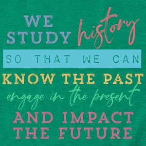 Close-up detail of the graphic print on the casual women's short-sleeve green t-shirt.