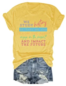 Women short sleeve round neck yellow graphic t-shirt casual summer apparel top clothing