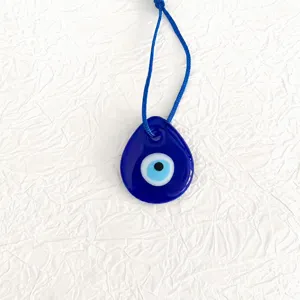 Turks boze oog druppel blauwe glas hanger amulet geluksbrenger mooie detail weergave