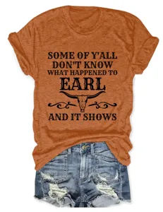Women short sleeve t-shirt casual round neck orange top with funny graphic letter print.