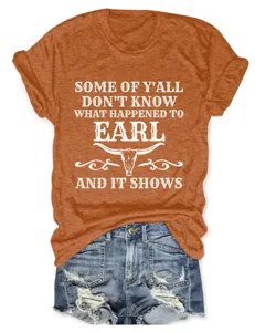 Casual women's orange graphic t-shirt featuring fun letter print and trendy denim shorts.