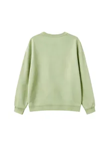 Kids long sleeve plain solid color sweatshirt casual autumn winter children casual pullover top