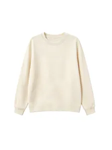 Kids solid color crewneck sweatshirt, casual long sleeve pullover, cozy autumn winter top.