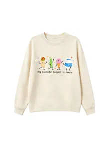 Lässiger süßer Cartoon Grafik Rundhals Pullover für Kinder Herbst Winter Mode Kleidung.