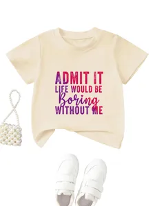 Gedetailleerd overzicht van het schattige kinder t-shirt met stijlvolle opdruk.
