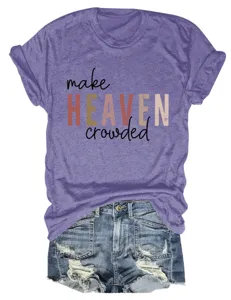 Women's casual short sleeve round neck t-shirt with letter print, stylish everyday wear top.