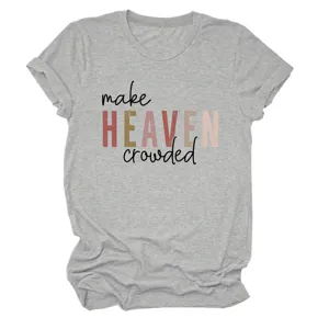 Grey short sleeve t-shirt detail showing chest graphic print and round neckline design.