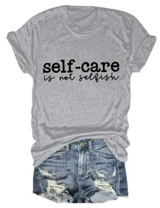 Casual grijs t-shirt met korte mouwen en motiverende slogan print voor vrouwen.