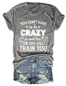 Damen lässiges graues Kurzarm T-Shirt mit lustigem Slogan Grafitänderung für den Alltag