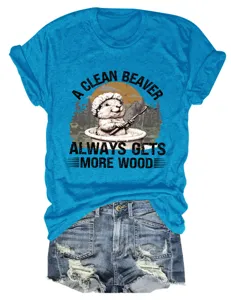 Lässiger lustiger Slogan Grafikdruck Kurzarm Rundhals Damen T-Shirt Detailansicht.