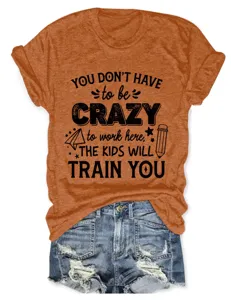 Damen Kurzarm T-Shirt mit Buchstabendruck Freizeit Rundhalsausschnitt Top für Sommer