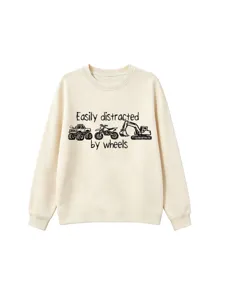 Lässiges langärmliges Sweatshirt mit Rundhalsausschnitt und coolem Grafikdruck für Kinder.