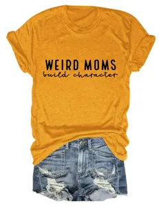T-shirt femme à col rond et manches courtes avec impression de lettres détail de style
