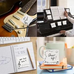 Musical notes sticky notes piano memo pads cute aesthetic sticky notes for journaling planners