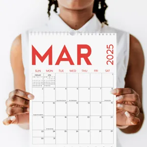 2025 English wall calendar minimalist monthly planner office stationery business gift