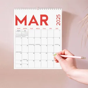 2025 wall calendar monthly planner minimalist office calendar English monthly grid memo planner