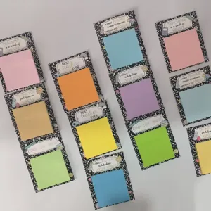 Bloc-notes autocollants enseignant ensemble mignon esthétique pour école bureau classe