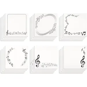 Music Note Piano Sticky Notes Minimalist Offset Paper Memo Pads Self Adhesive Note Paper For Office School Daily Use