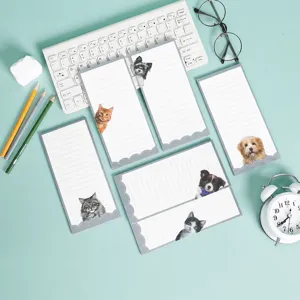 PET Transparent Magnetic Sticky Notes Cute Cartoon Animal Fridge Memo Pad Student Plan Note Pad