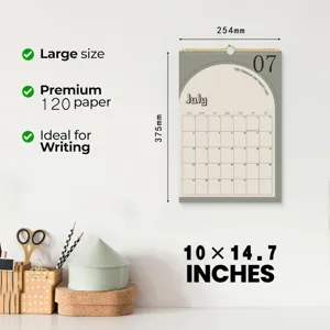 Calendrier Mural 2025 Version Anglaise Calendrier Suspendu Mensuel avec beau Papier