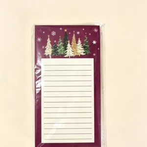 Weihnachts magnetischer Notizblock Notizheft mit Baumdesign für Kühlschrank und Büro Notizen.