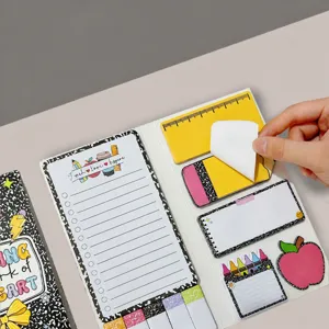 Leuke cartoon leraar dag sticky notes memo blok set creatieve schrijfwaren papier