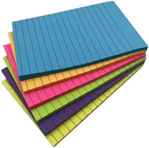Blocs-notes adhésifs lignés colorés notes fluorescentes papeterie de bureau ensemble