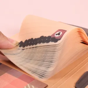 Cute translucent PET sticky notes memo pads with lined pages for student journaling