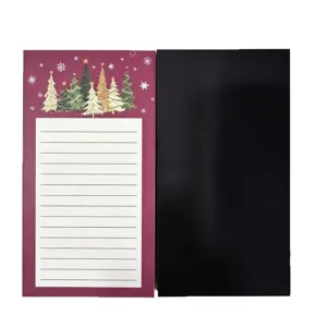 Magnetischer Notizblock Kühlschrankplaner mit Weihnachtsbaum Design und magnetischer Rückseite.