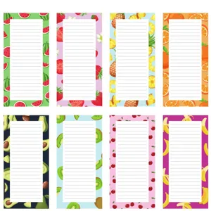 Set de bloc de notas magnético de frutas para lista de compras frigorífico papelería