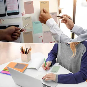 Morandi color mental health sticky notes with motivational quotes for students and office use.