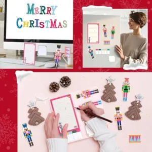Ensemble de notes adhésives Casse-Noisette de Noël blocs-notes décoratifs autocollants