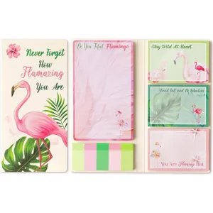 Ensemble de Notes Adhésives Multifonctionnelles Blocs-Notes Imprimés Mignons Citations Inspirantes pour Fournitures de Bureau et d'École