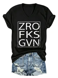 Women casual V-neck short sleeve black t-shirt with stylish letter graphic print streetwear summer top.