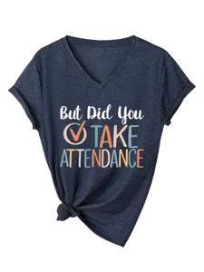 Women's V-neck short sleeve graphic t-shirt with knotted hem casual summer top apparel