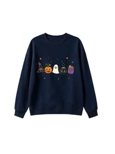 Süßes Halloween Motiv Sweatshirt für Kinder und Erwachsene mit lustigen Festtagsdrucken.
