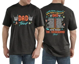 Herren Kurzarm Grafik T-Shirt Lässiges bequemes Dad Tour Oberteil Sommer Mode grau