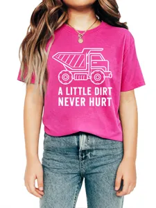 Comfortable casual kids short sleeve t-shirt with cute truck graphic and print detail.