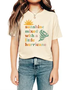 Detailed close-up view of the kids short sleeve t-shirt showcasing the cute graphic.