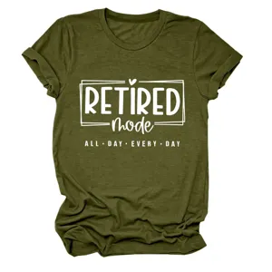 Detailed close up view of the army green short sleeve t shirt with graphic print.