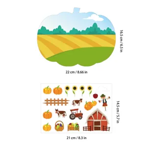 Herbst Ernte Thema DIY Aufkleber und Kürbis Karten mit klaren Abmessungen für Party Dekor.
